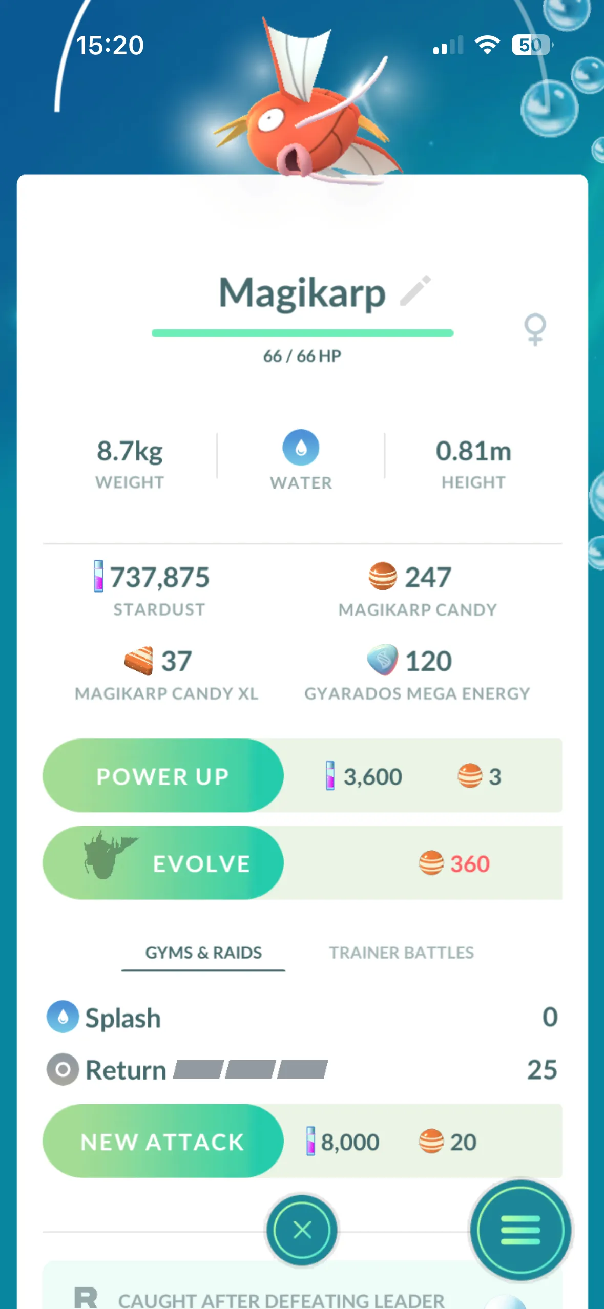 Using a Charged TM during a Team GO Rocket event
